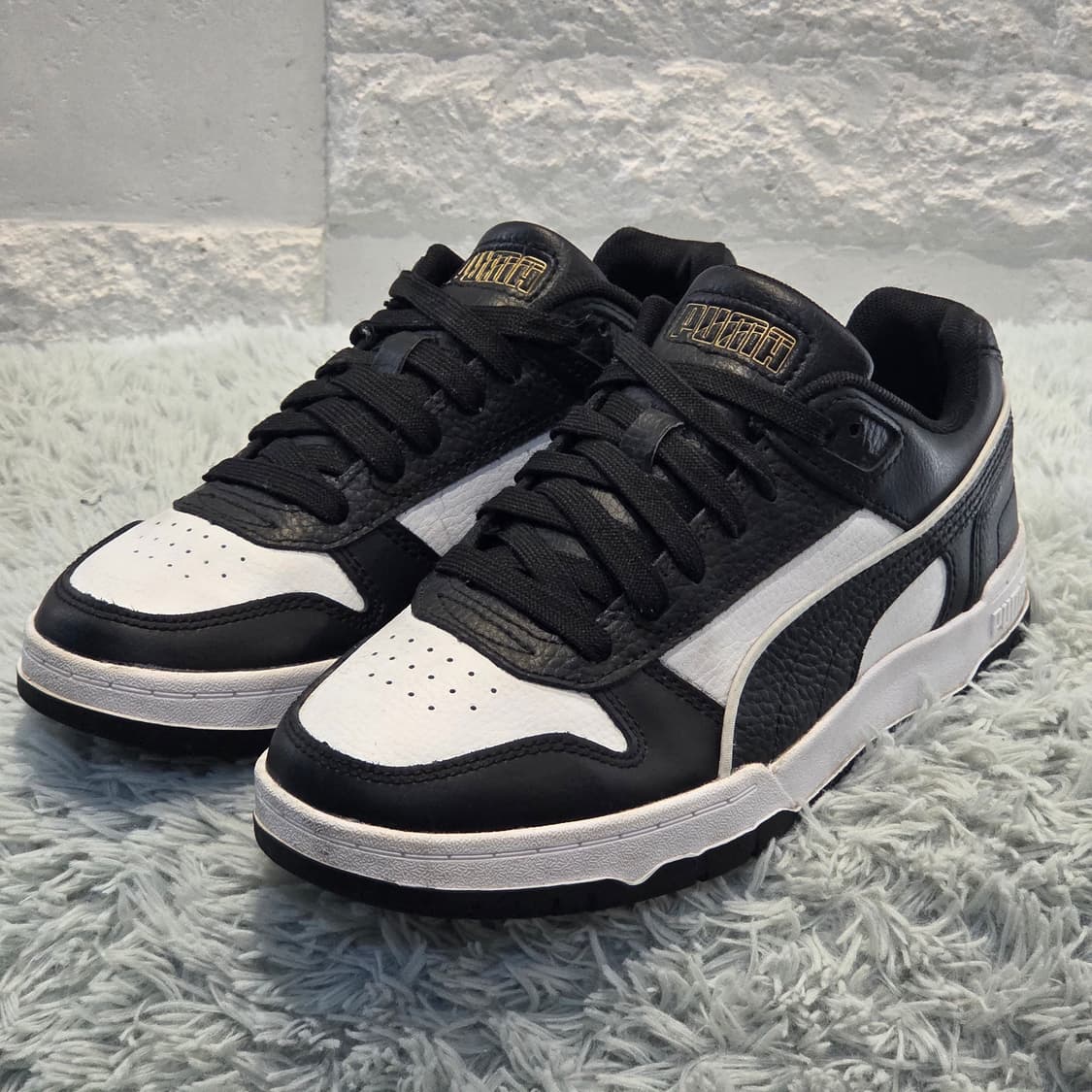 8a-18:푸마 CLYDE CORE 페리 스니커즈 블랙화이트 230mm 상품이미지1