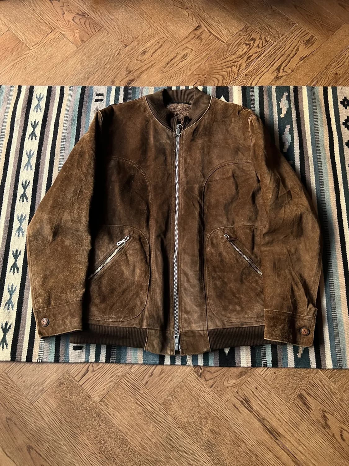 [S]8~90's 유럽 빈티지 쉐르파 스웨이드 자켓 상품이미지1