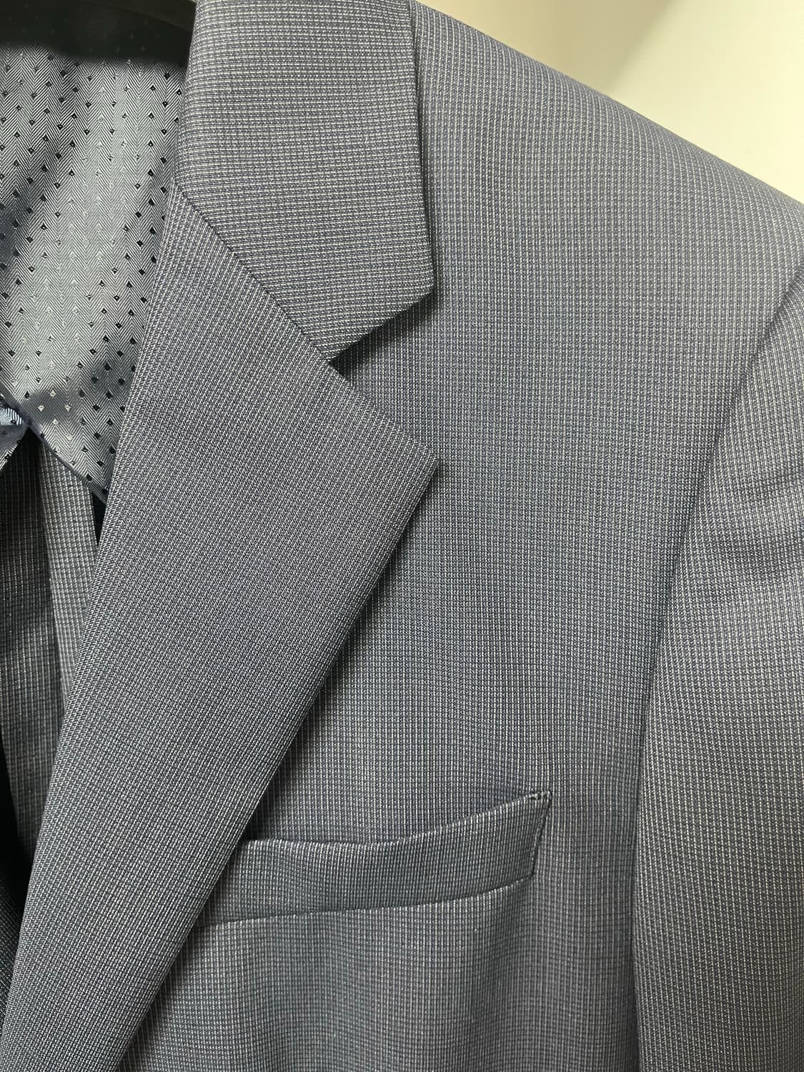 솔리드옴므 네이비 패턴 여름 블레이져 95사이즈 상품이미지3