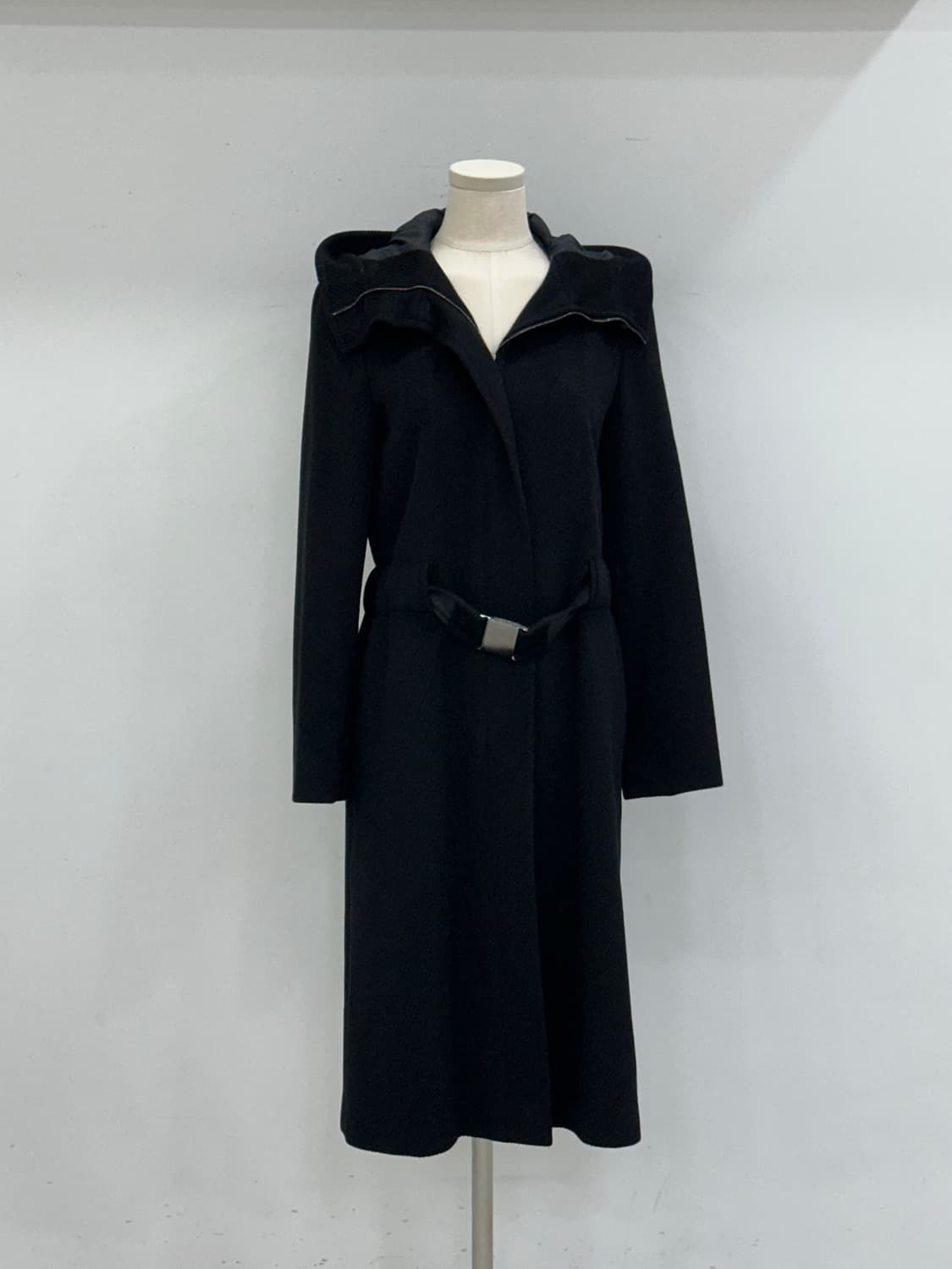 막스마라 블랙 후드 코트 상품이미지1