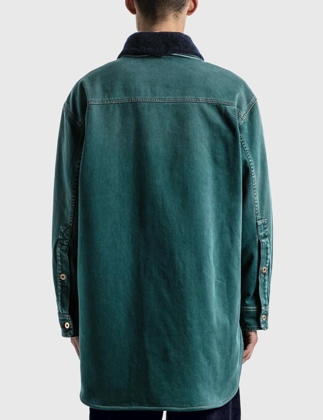 (S+/48) / 로에베 아나그램 레더패치 시어링 오버셔츠 자켓 상품이미지10