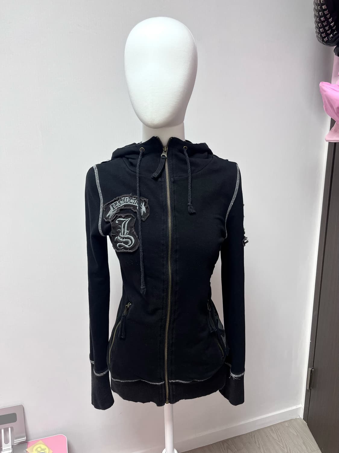 빈티지 슬림핏 펑크 후드집업 y2k그런지펑크일본빈티지 상품이미지1