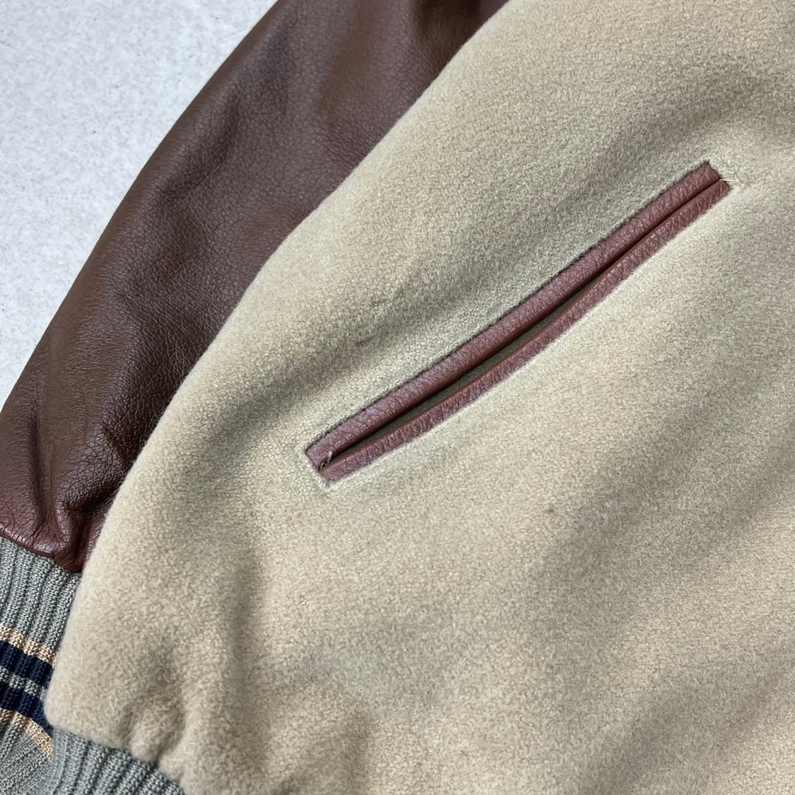 리 레더소매 바시티자켓 s09930 상품이미지6