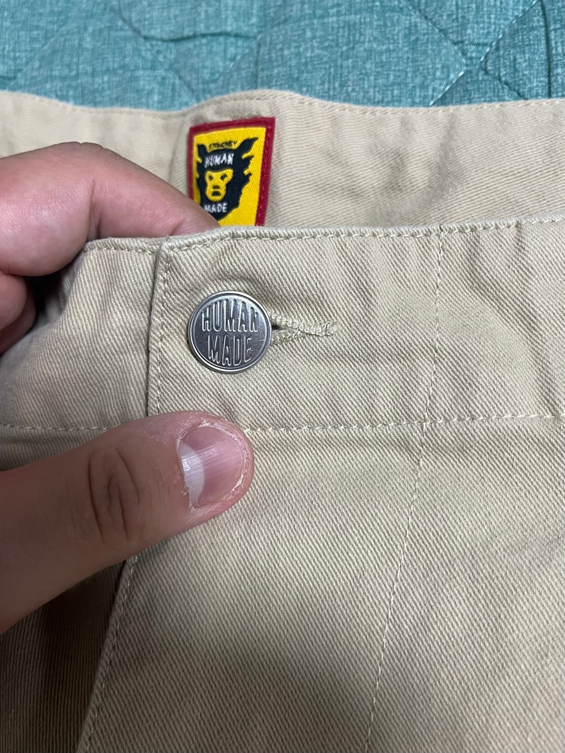 HUMAN MADE 휴먼메이드 원턱 치노팬츠 베이지 Lsize 상품이미지5
