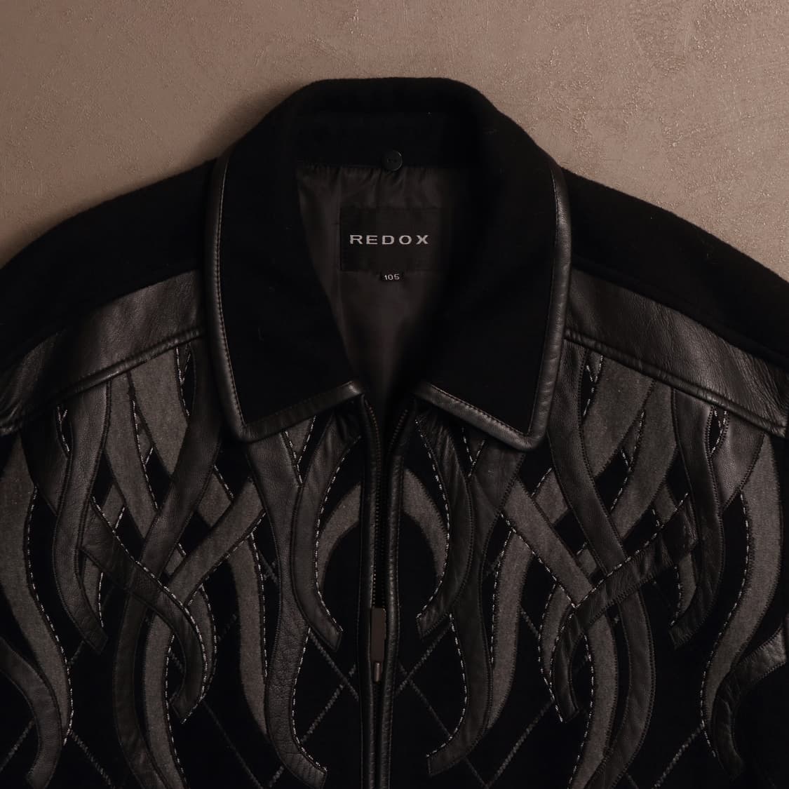 90's 빈티지 울 레더 블루종 봄버자켓 A1473 상품이미지2