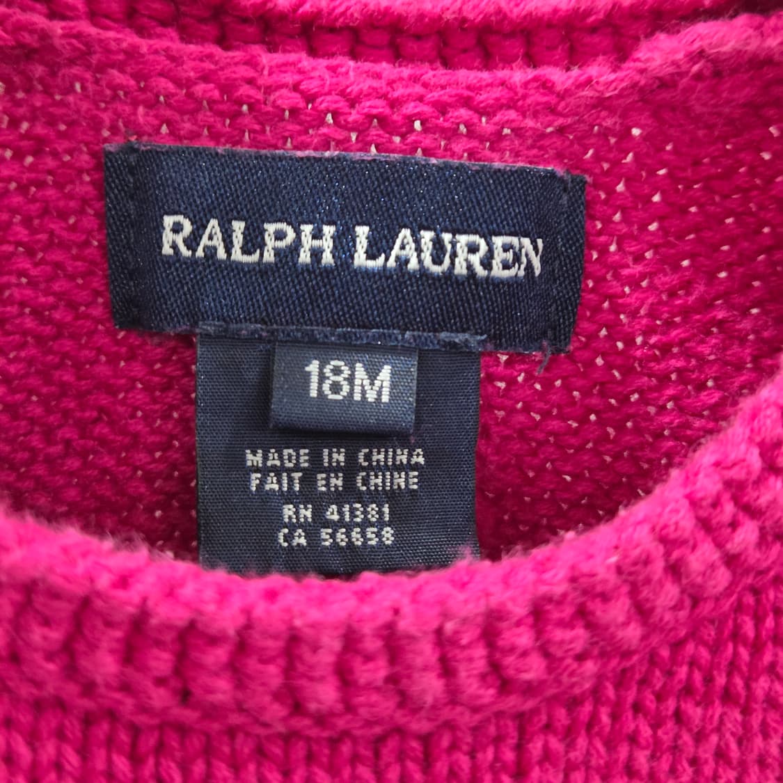 폴로랄프로렌 여아 성조기 프릴 니트 18M 상품이미지3