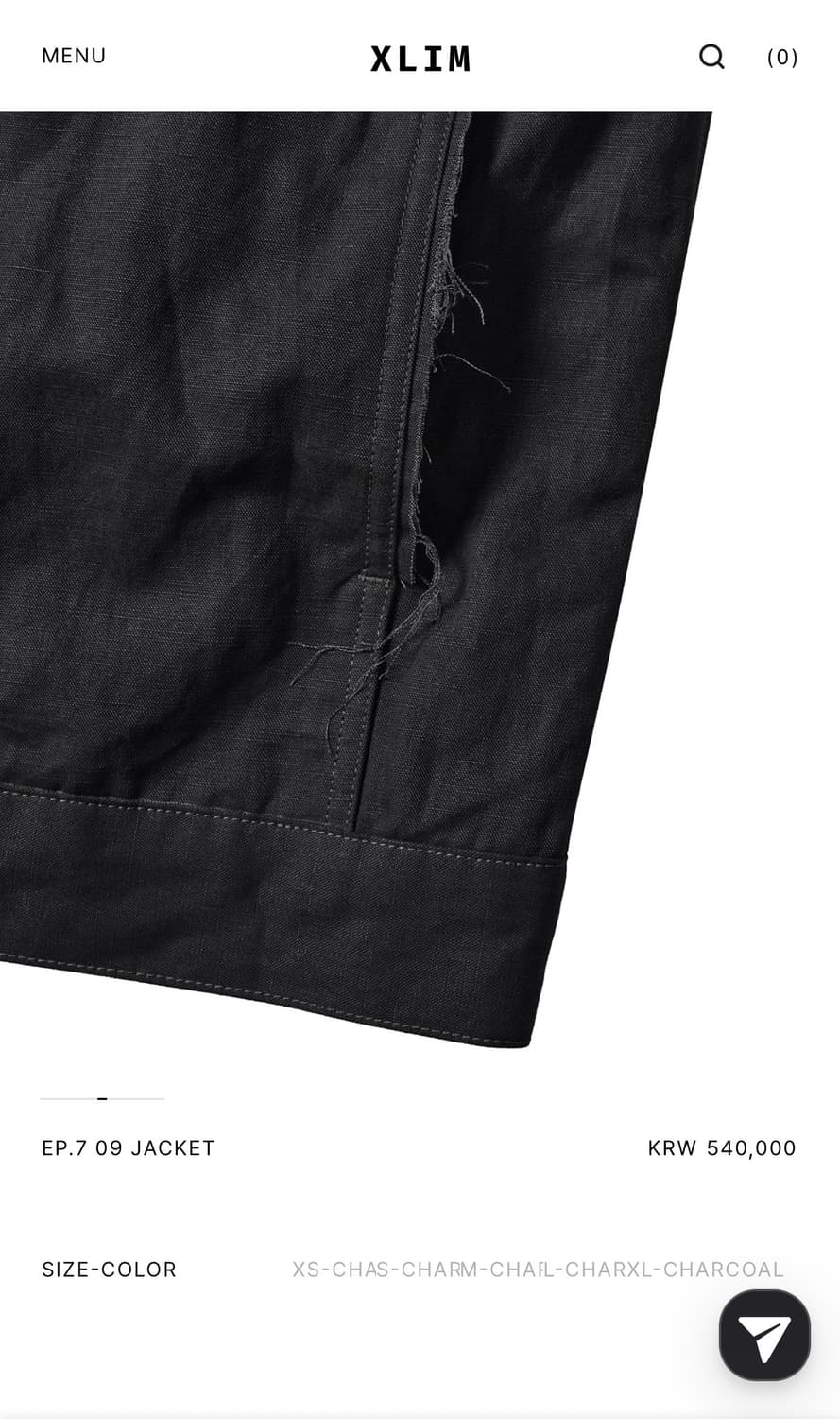 [!!급처!!] 엑슬림 ep.7 09 jacket charcoal 상품이미지7