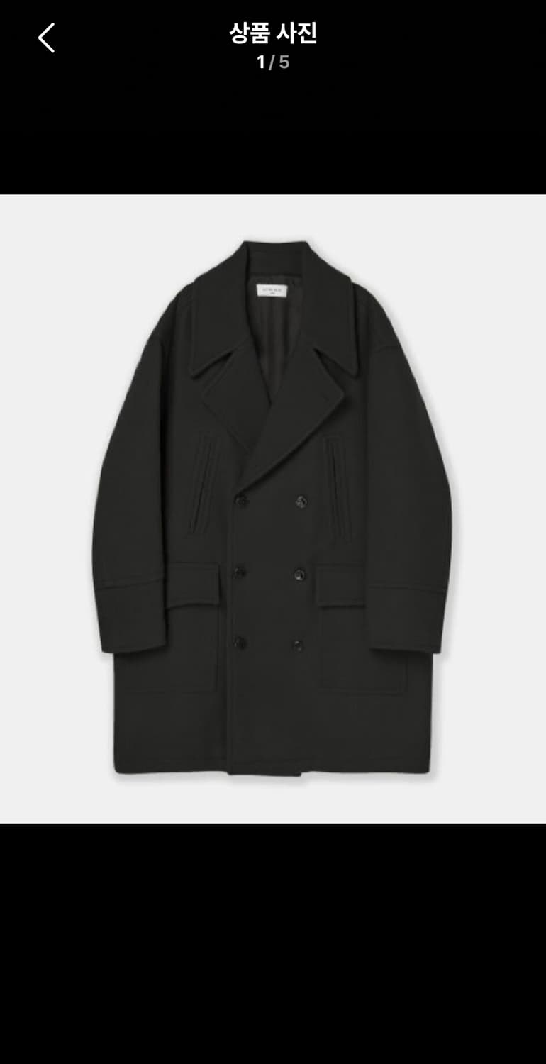 애프터프레이 셔먼 더블 피코트 블랙 M 사이즈 상품이미지2