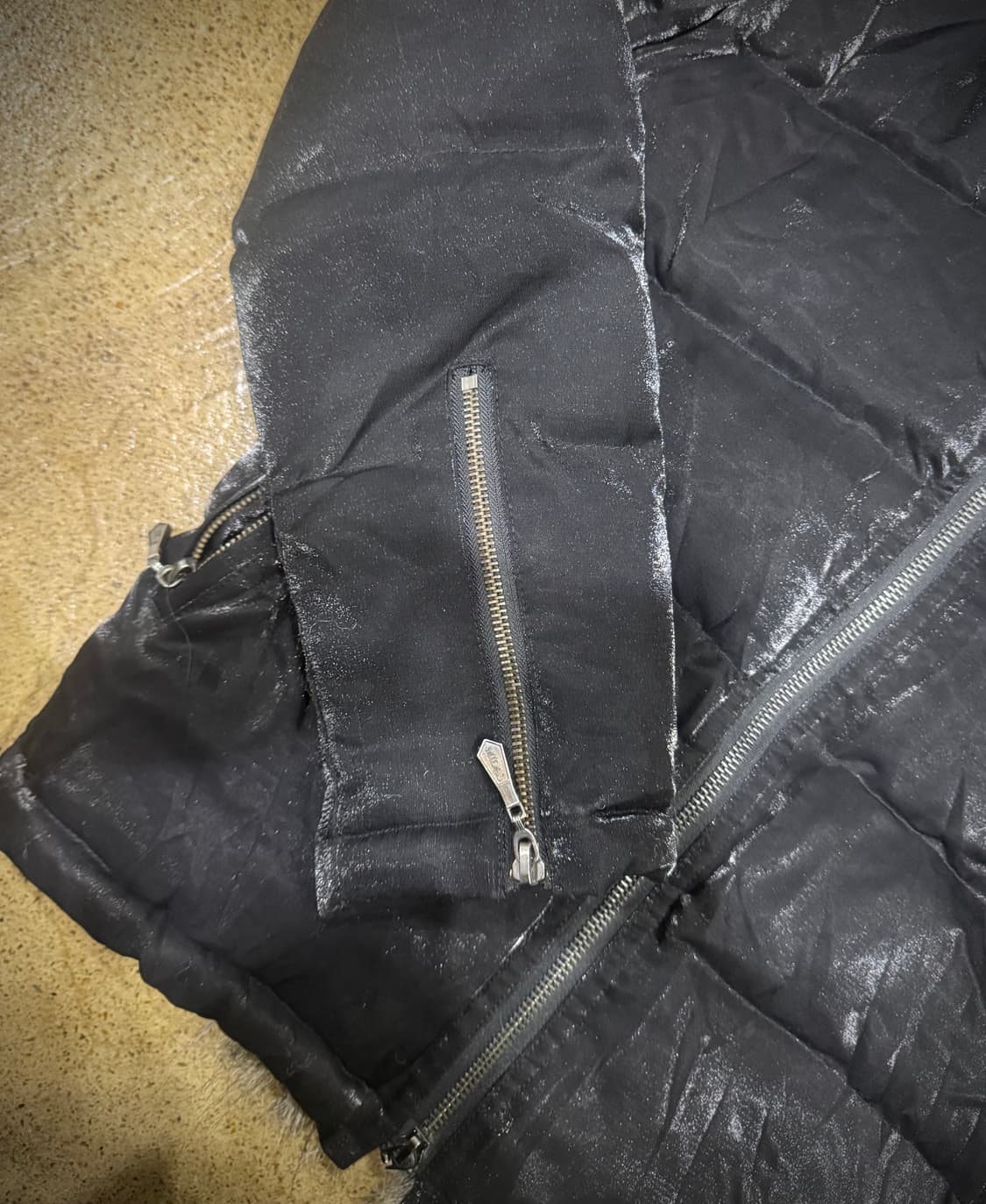 MIDAS Down Jacket Double Zip Glossy Blac 상품이미지3