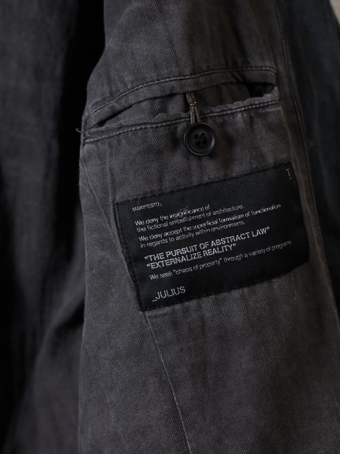 Julius FW 11 사선 자켓 상품이미지6