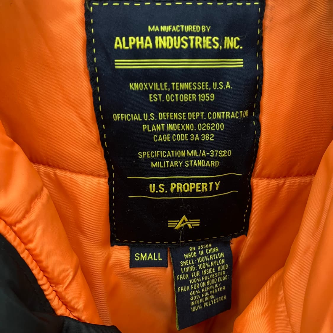 알파 인더스트리 N3B 야상 패딩 점퍼 S 상품이미지3