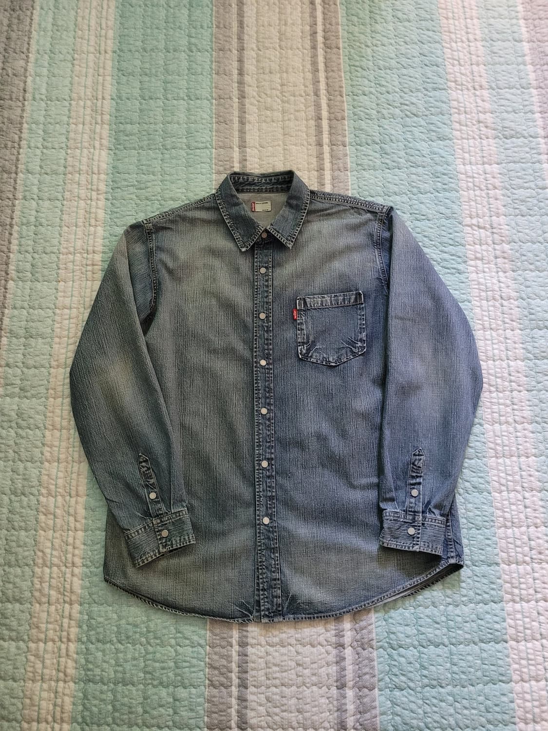 리바이스 Levi's 원포켓 워싱 데님셔츠 XL 105사이즈 상품이미지1