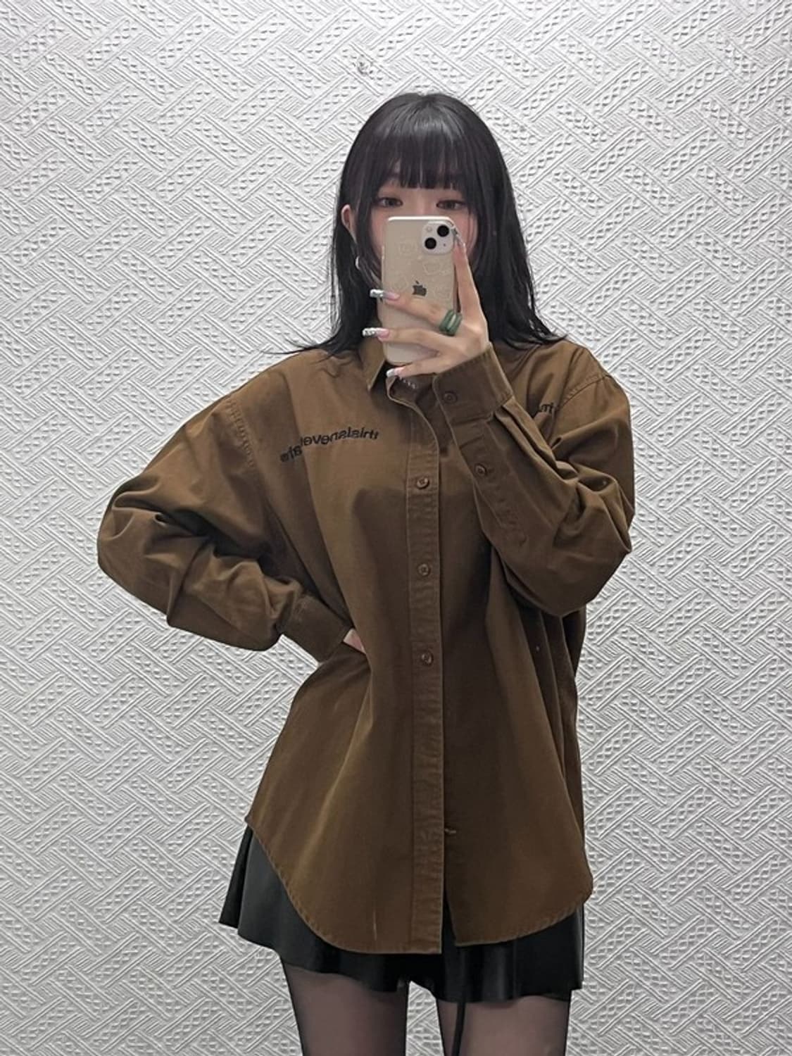 디스이즈네버댓 빈티지 캐주얼 레터링 초코브라우니 셔츠 S C12592 상품이미지1
