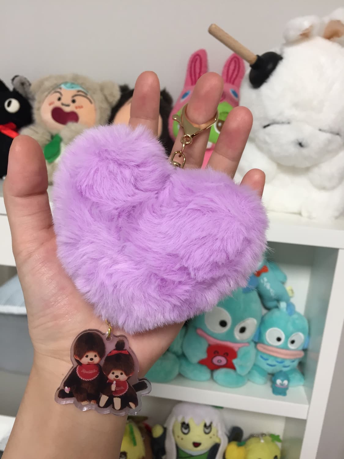 💜 몬치치 하트 퍼 키링 💜 상품이미지4