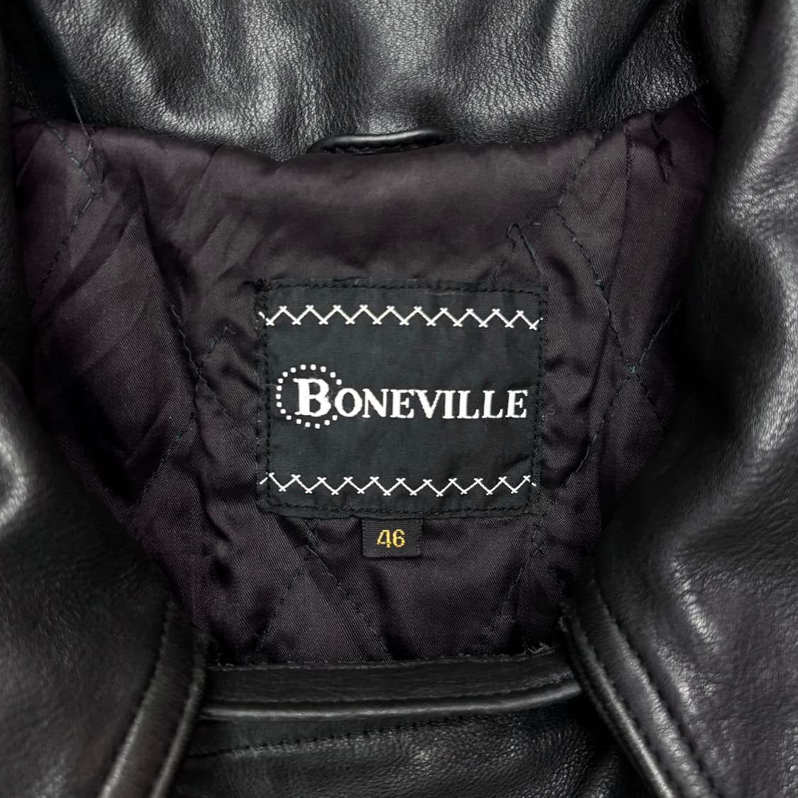 80's Boneville Navy Arctic 레더 자켓 상품이미지9