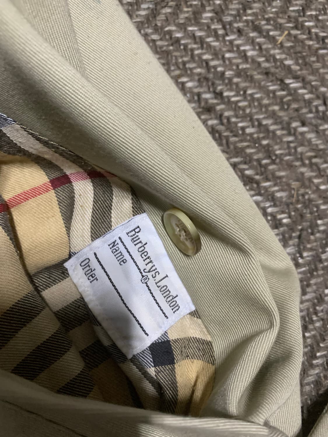버버리 트렌치코트 베이지 체크안감 맥코트 하프코트 상품이미지4