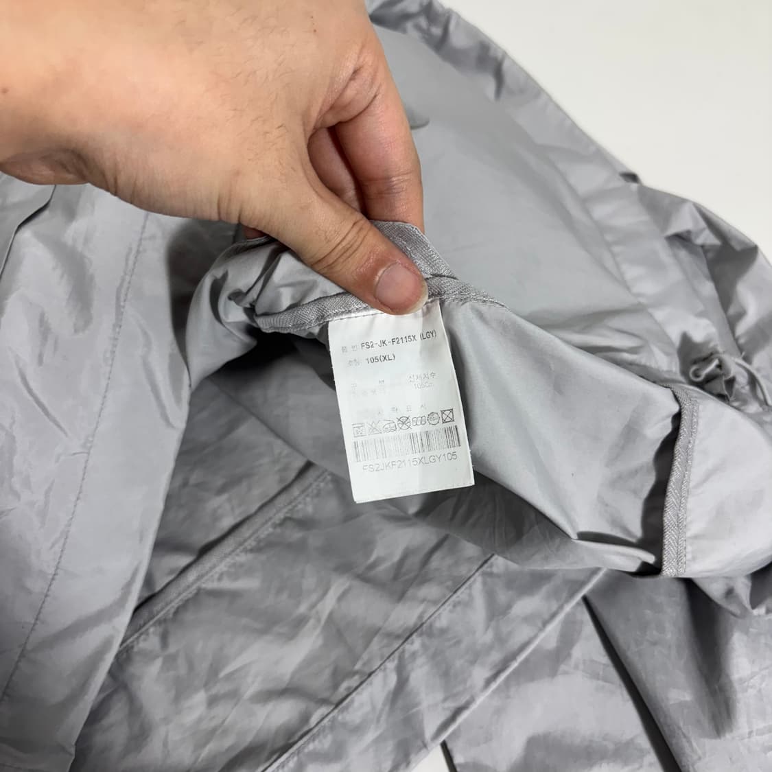 XL 휠라 FILA 라이트그레이 루즈오버핏 경량 바막자켓 상품이미지5