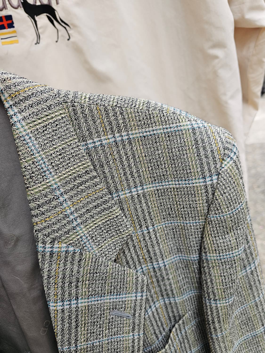 Christian Dior Monsieur 울 실크 그린 체크자켓 상품이미지9