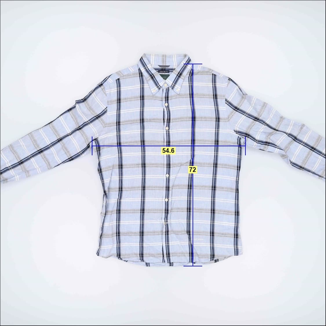 [105] 헨리코튼 슬림핏 린넨 체크 셔츠1222H2  상품이미지5