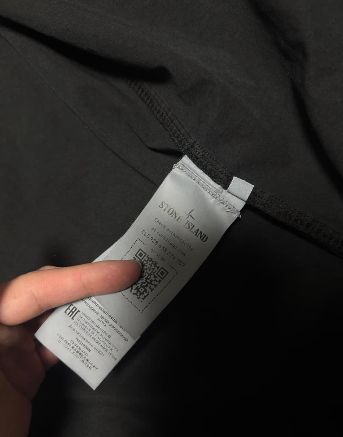 L) 스톤아일랜드 23fw 브러쉬드 오가닉 코튼 오버셔츠 블랙 상품이미지4