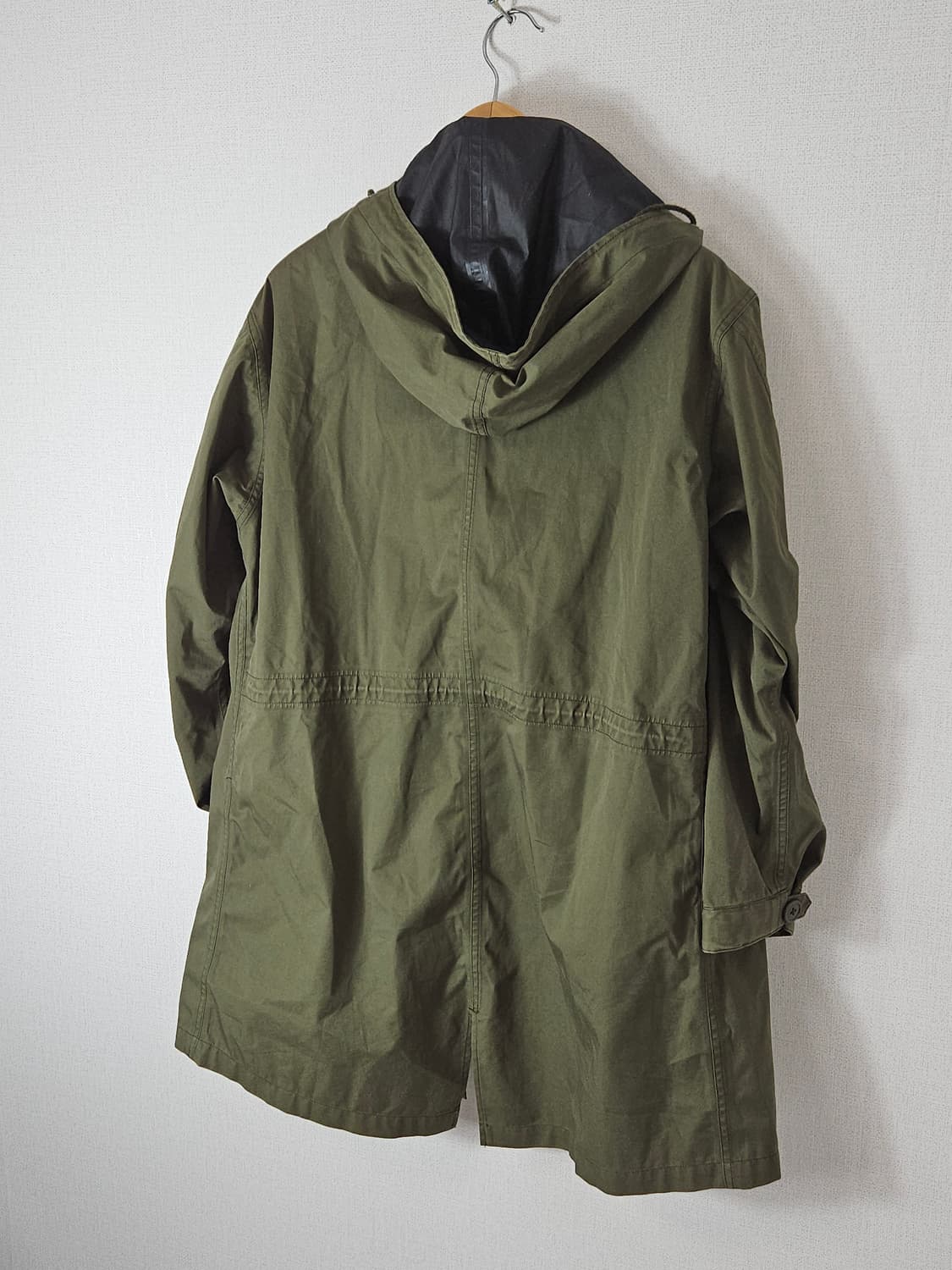 유니클로 블록테크 피쉬테일 M65 올리브카키 롱자켓 L 상품이미지5