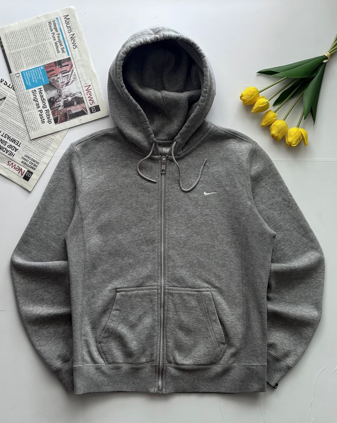 Nike 나이키 스우시 그레이 후드 집업 상품이미지2