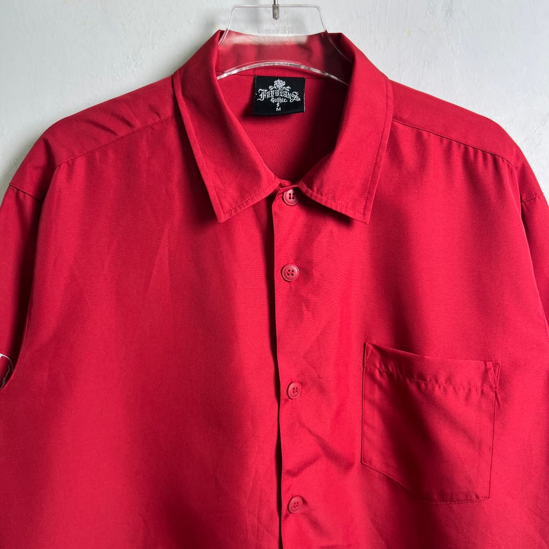 jpn vtg 고딕 스컬 프린팅 반팔 셔츠 M 상품이미지5