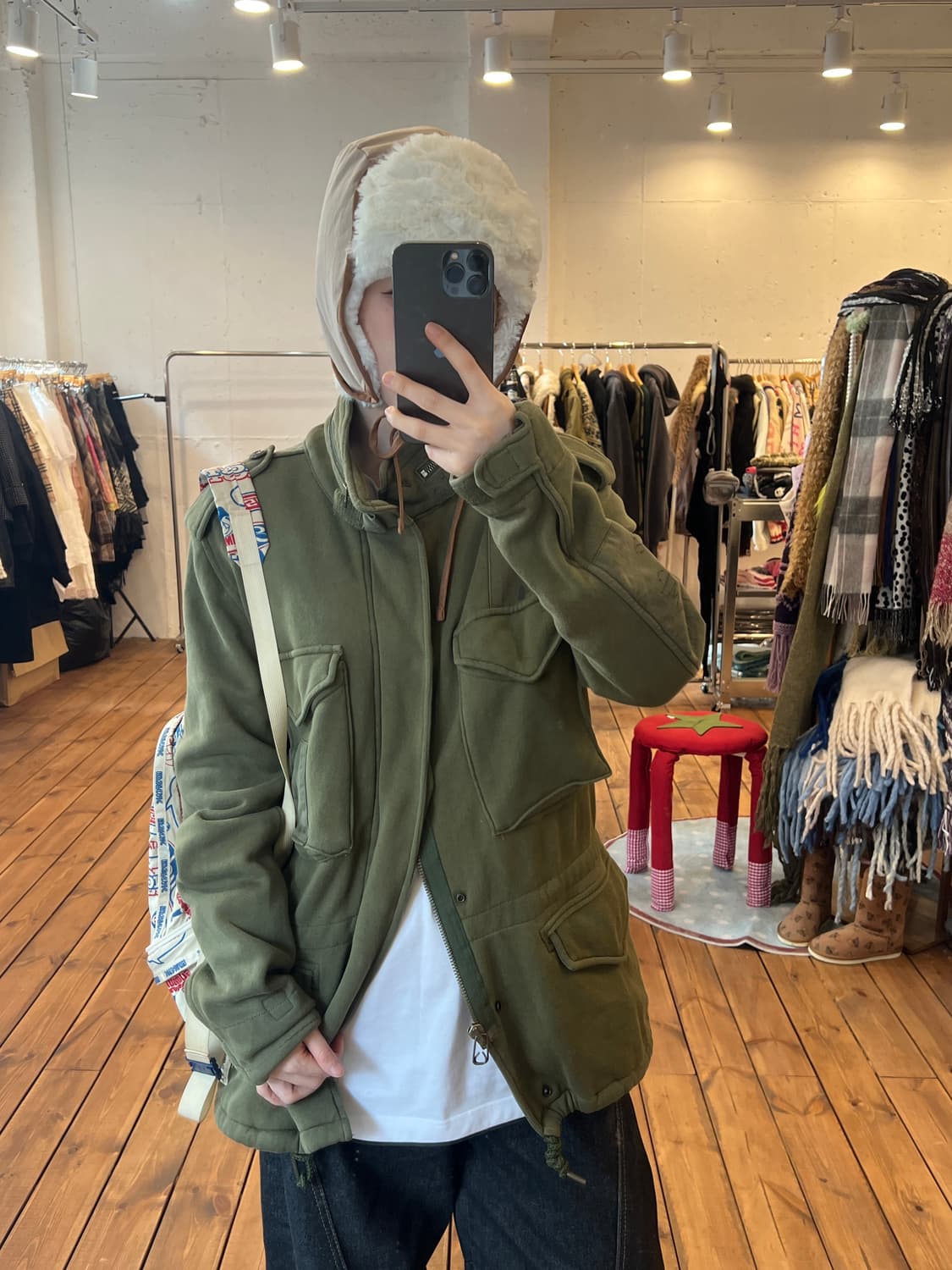 폴로 카키 패치 포켓 집업 상품이미지6