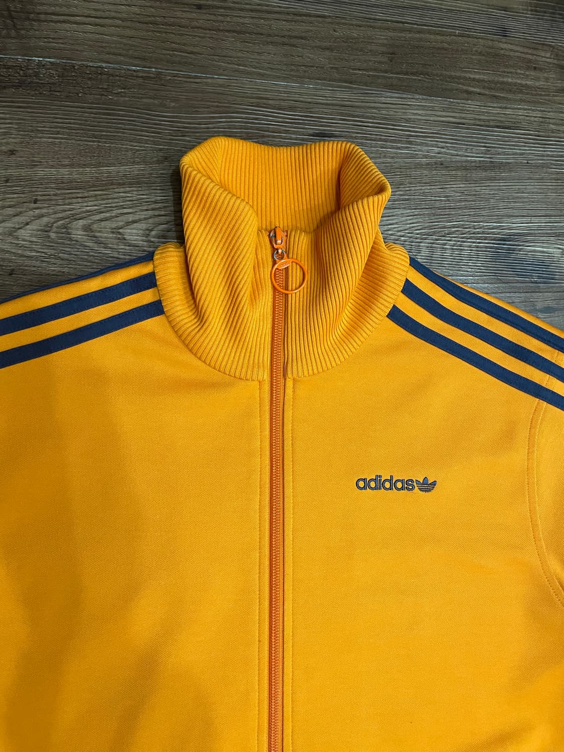 아디다스 베어 자수 베켄바우어 져지 오렌지 상품이미지5