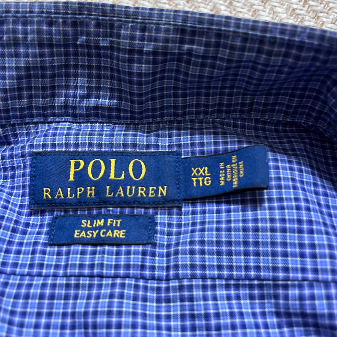 [정품] 폴로 블루 / 네이비포니 체크 셔츠 [ XXL ] 상품이미지4