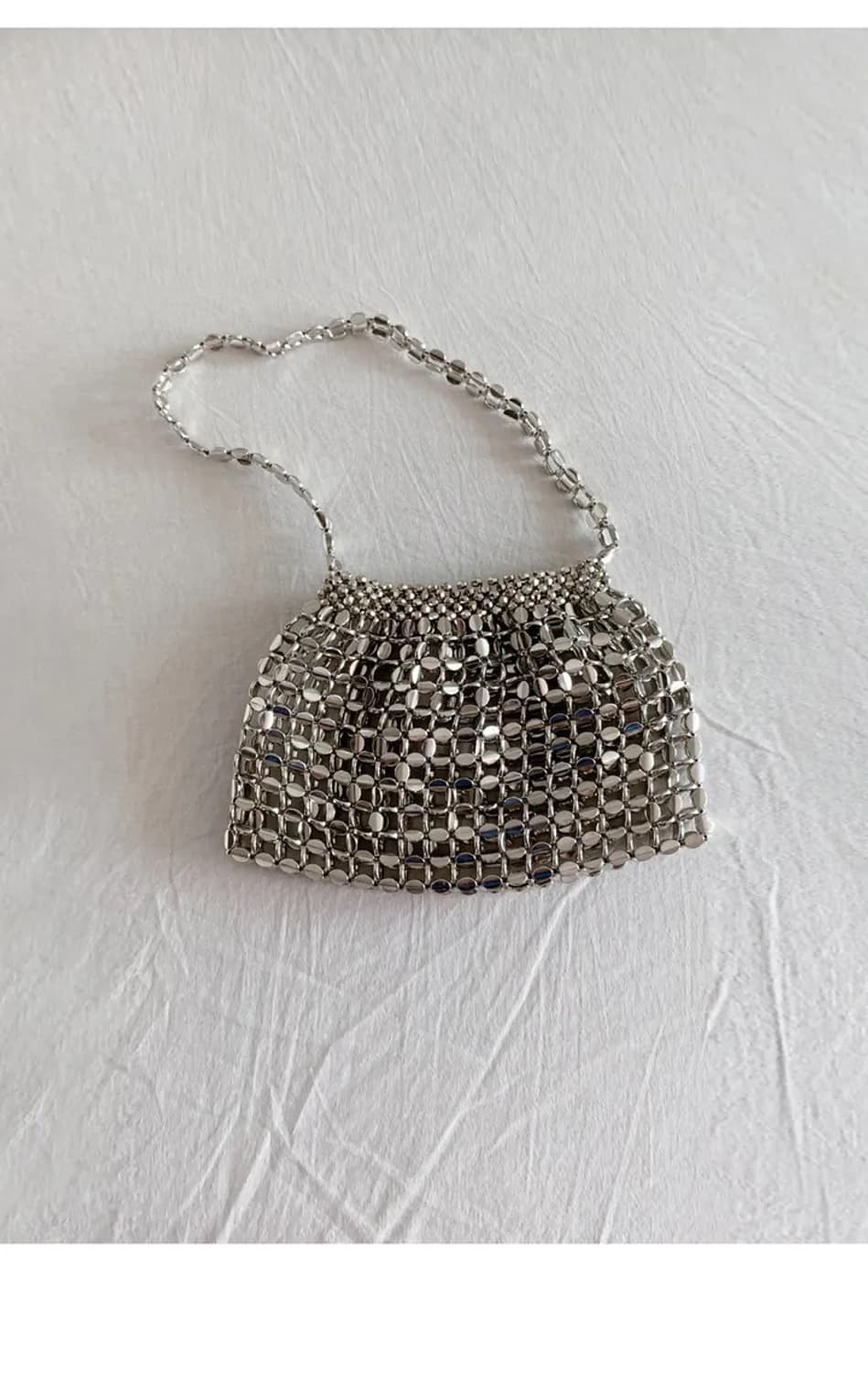 투데이앤드 체인 네트 그물백 실버백 상품이미지1