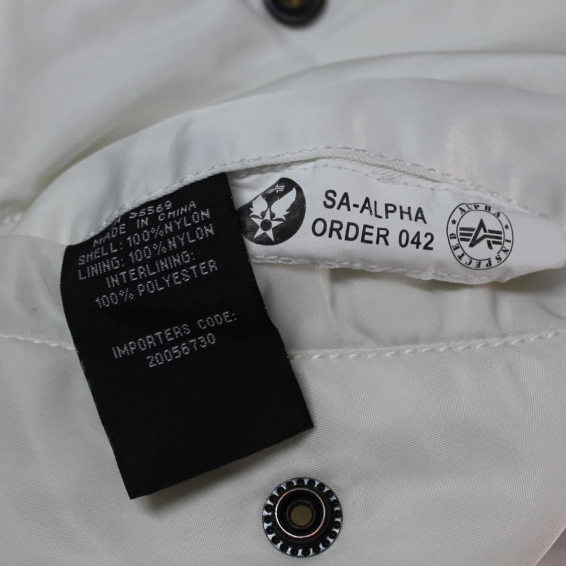 Alpha Industries 알파인더스트리 MA-1 클래식 화이트 자켓 상품이미지7
