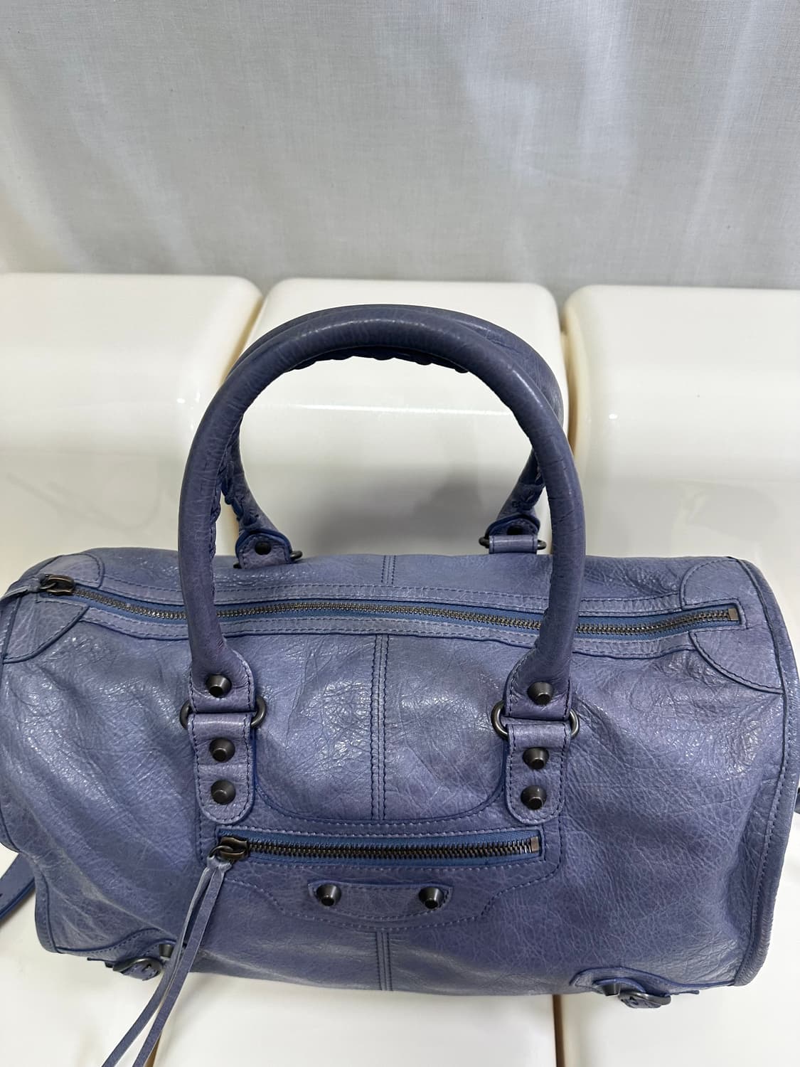 [A 정품] 발렌시아가 시티 모터백 트위기 블루 상품이미지5