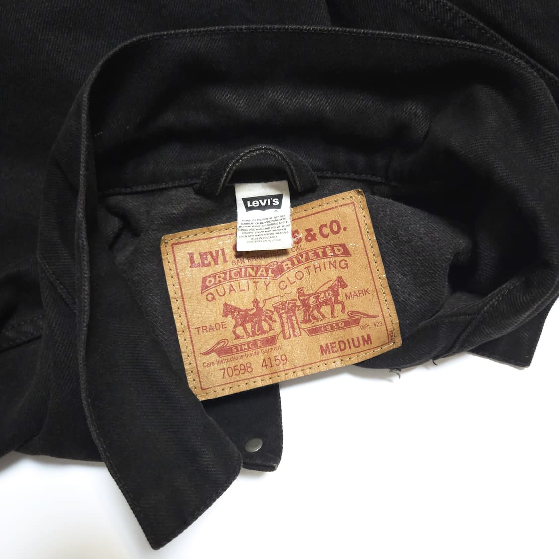 90s 리바이스 Levis 70598 데카 블랙 데님 자켓 상품이미지7
