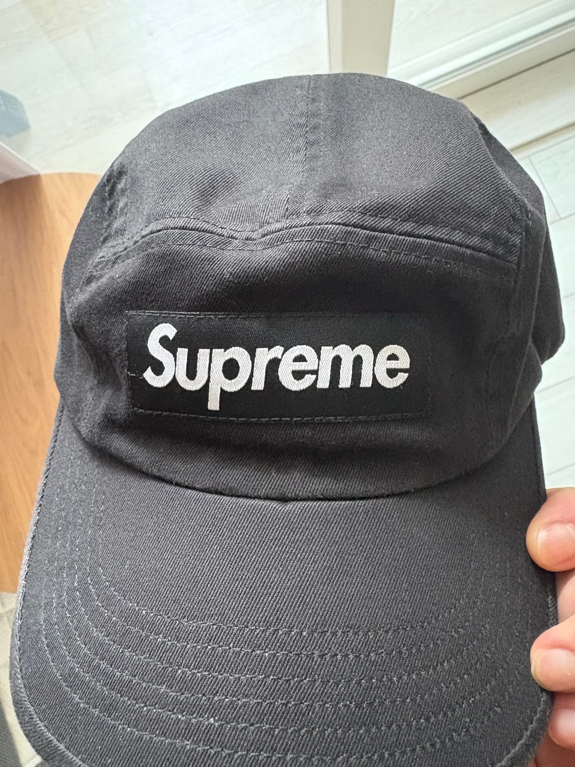 [새상품급]슈프림 워시드 치노 블랙 캠프캡 모자 상품이미지2