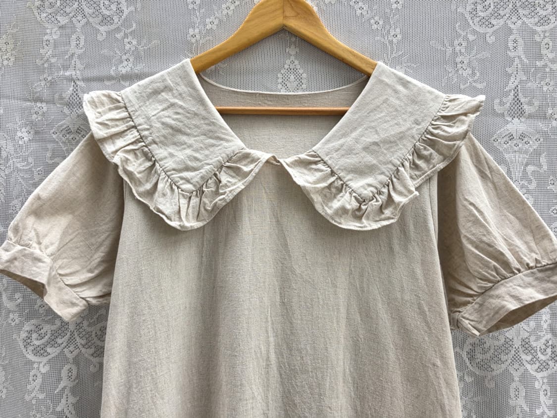 세일러 카라 린넨 롱 원피스 상품이미지2