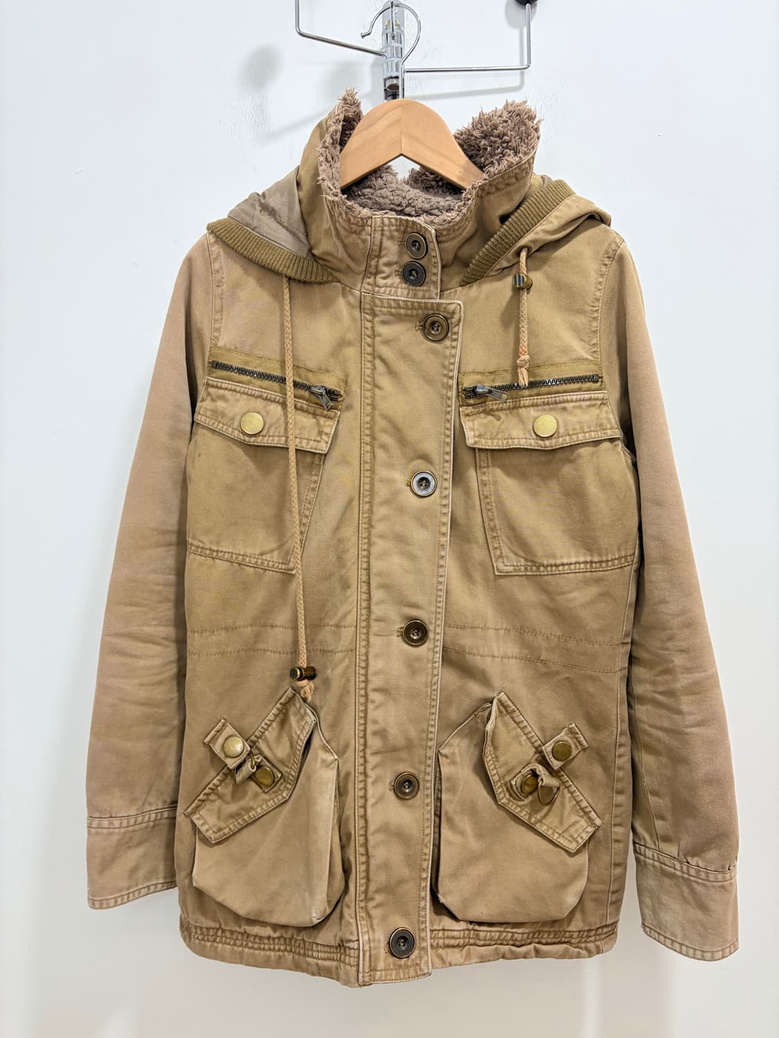 Spiga 브라운 카고 후드 워크 자켓 상품이미지5