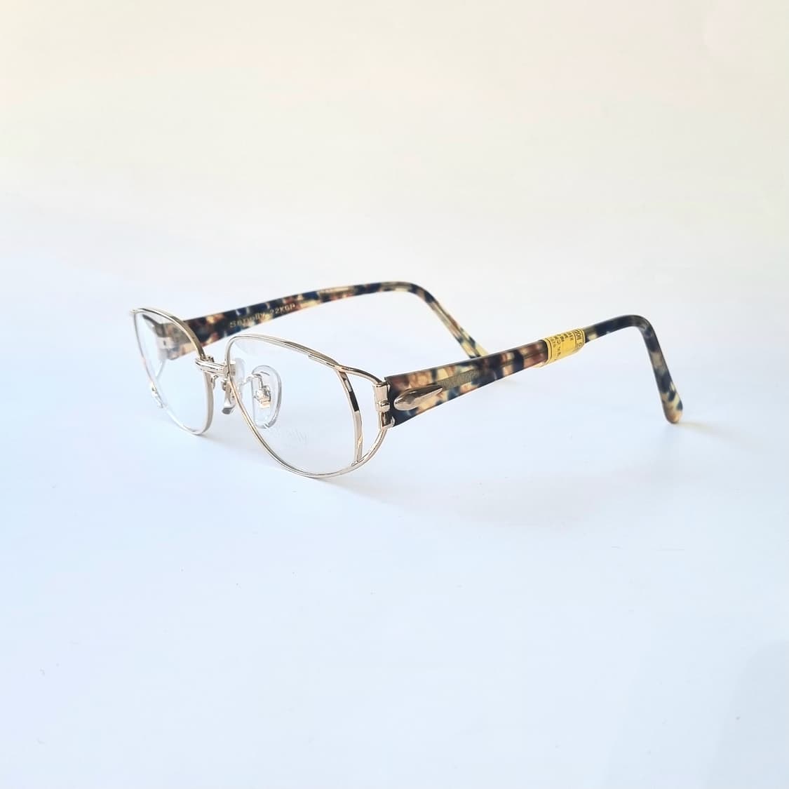 데드스탁 고급스러운 골드 금테 & 호피 다리 안경테 166 상품이미지5