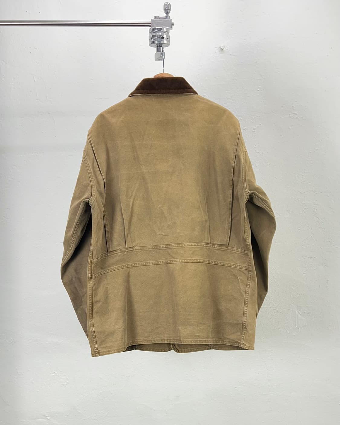 90s 울리치 베이지 워크 덕 체크 캔버스 초어 자켓 상품이미지6