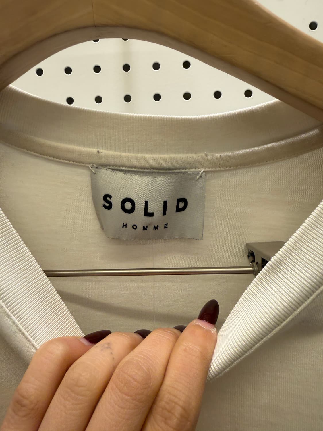 솔리드옴므 백 로고 프린트 반팔 티셔츠 U1663 상품이미지5