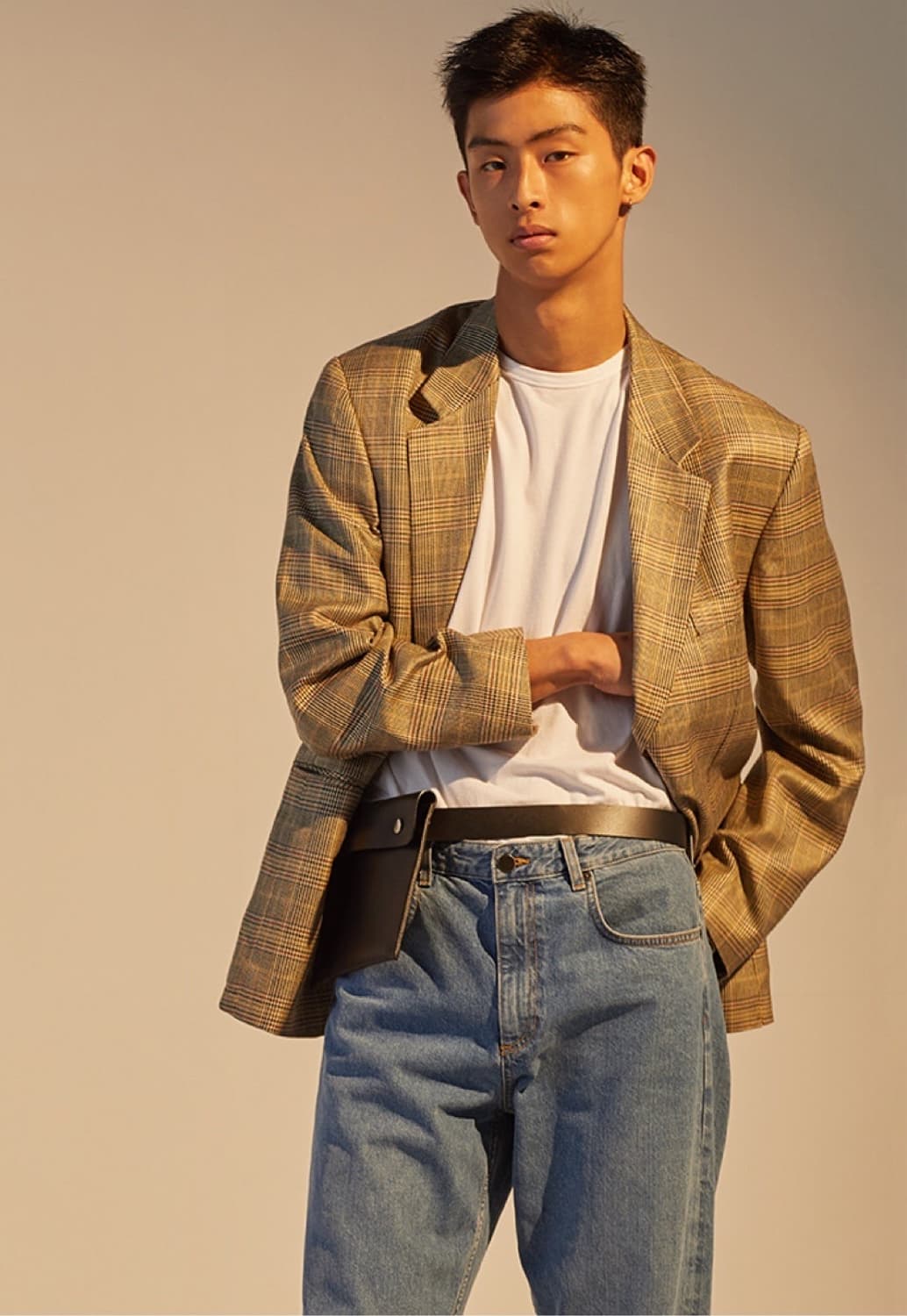 토니웩 2버튼 글랜체크 블레이저 L 상품이미지2