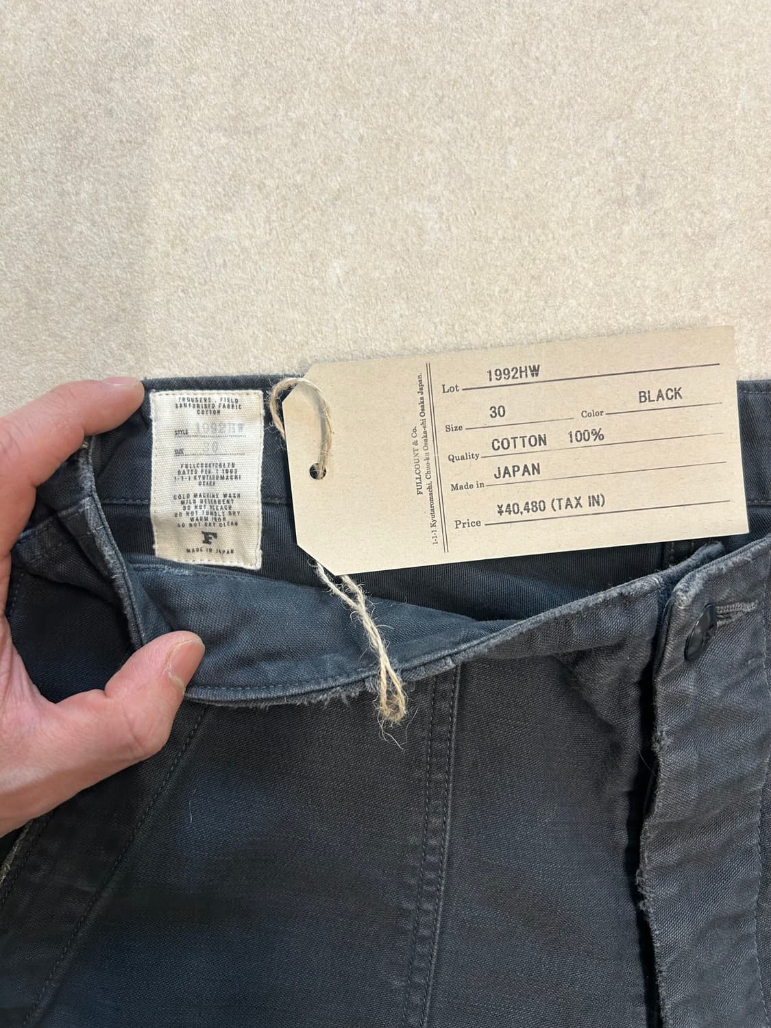 풀카운트 유틸리티 트라우저(퍼티그팬츠)/블랙, 30 상품이미지5