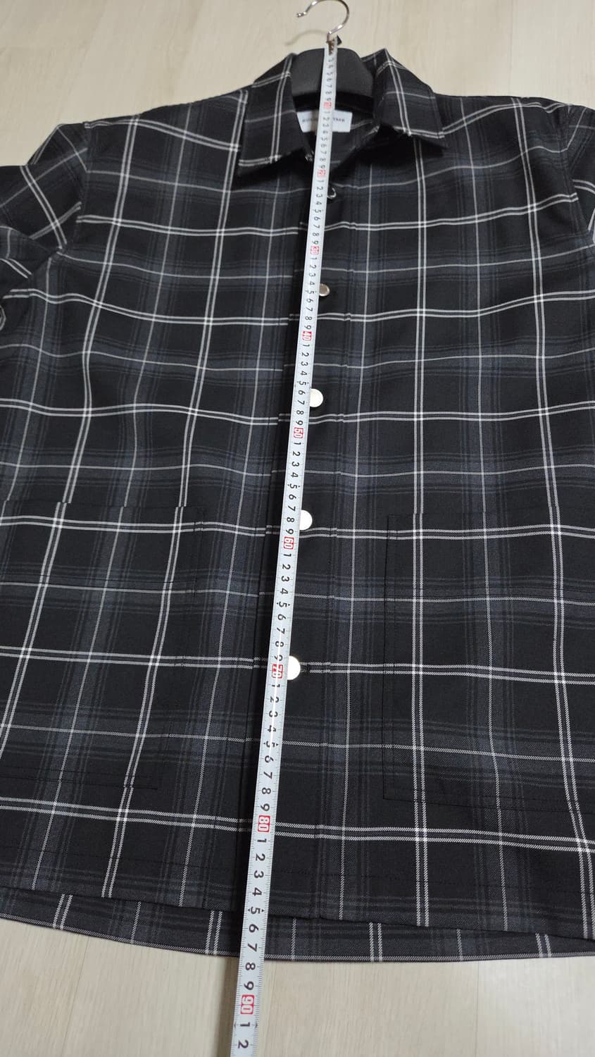 (착샷) 솔리드옴므 체크 셔츠 자켓 오버핏 상품이미지5