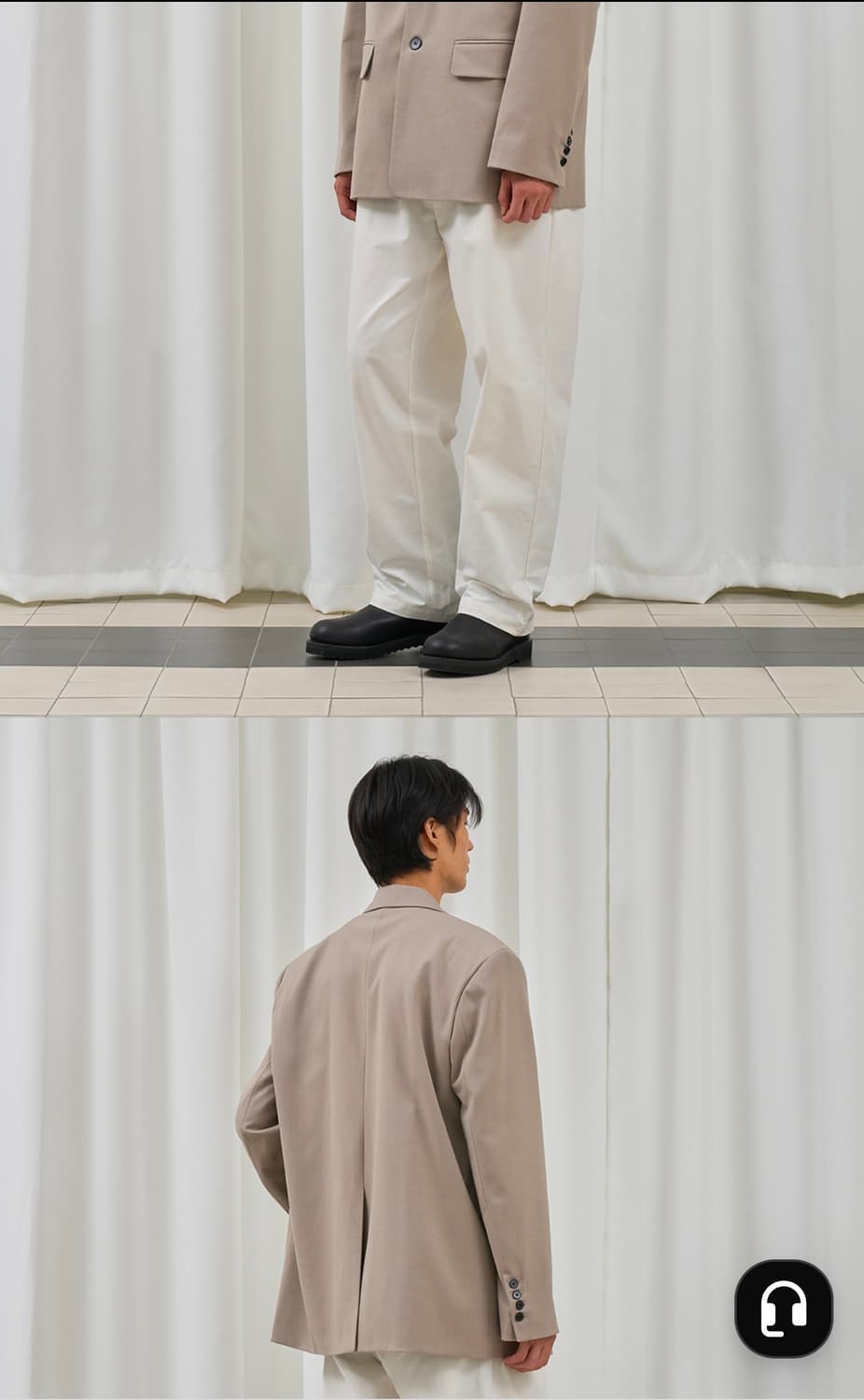 파르티멘토 피크드 싱글 자켓 미사용품  상품이미지5