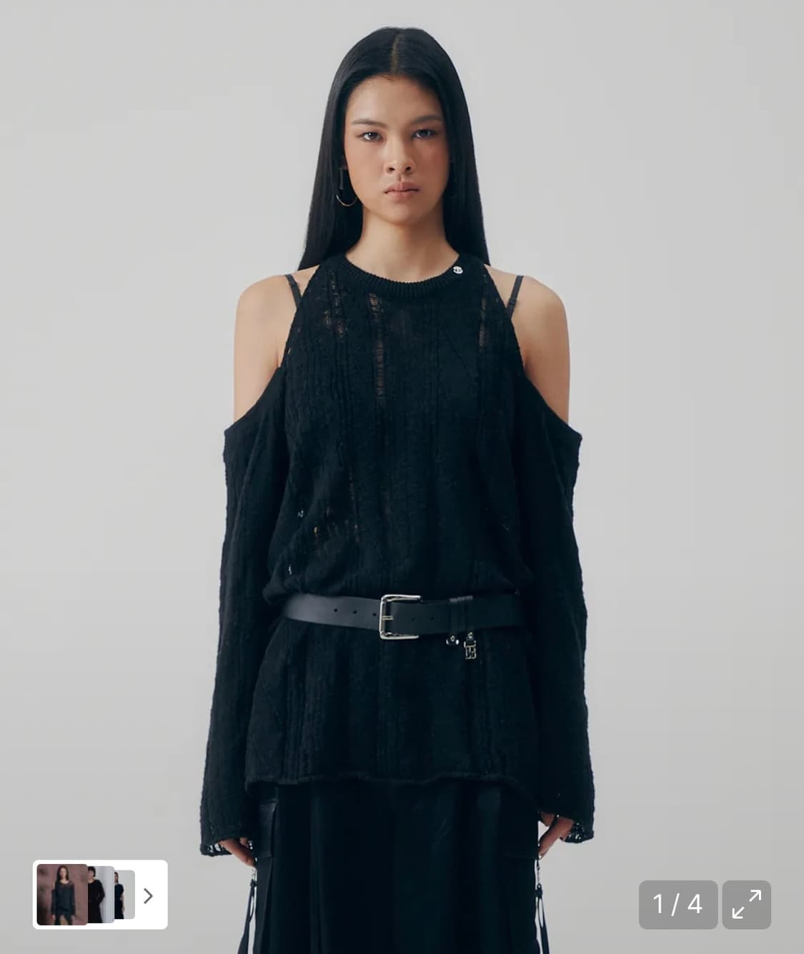 트리밍버드 오프숄더케이블니트/Off shoulder cable knit 상품이미지1