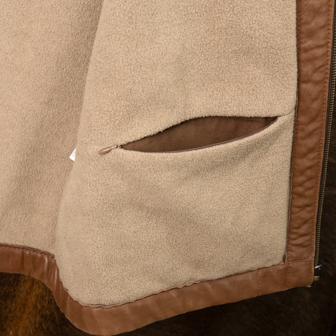 [103] 00s 헤지스 램스킨 스탠드 카라 레더자켓  상품이미지10