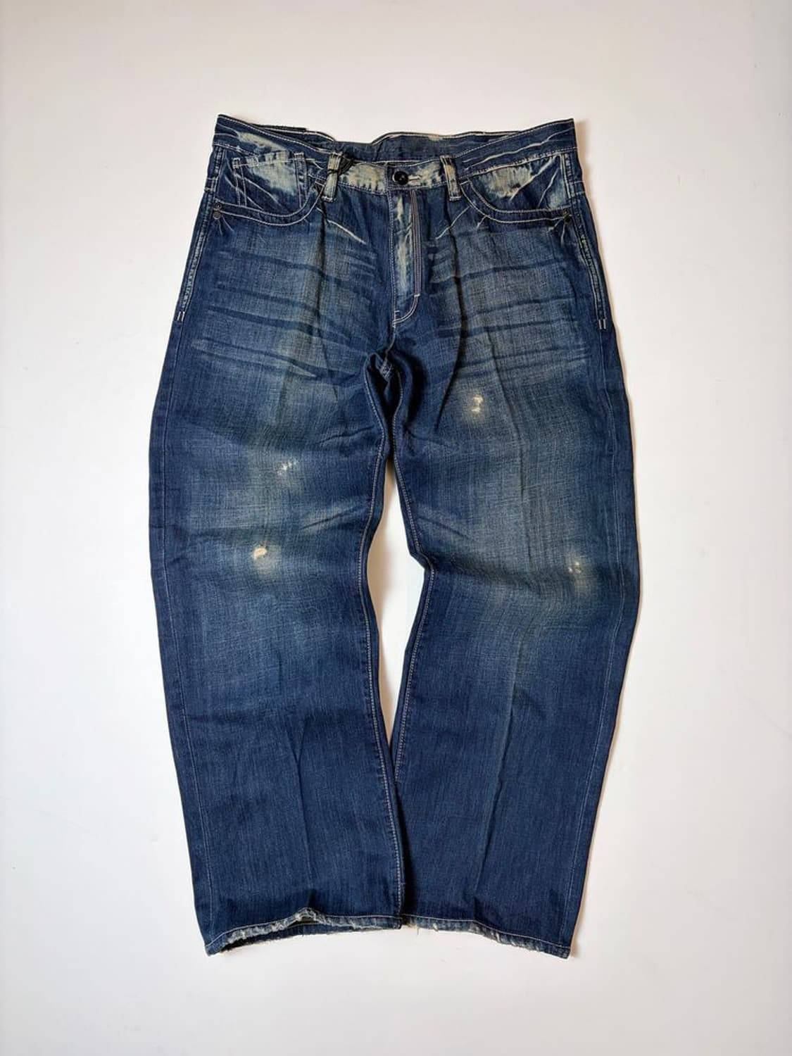 CK 00's 워싱 데미지드 와이드 데님 팬츠 PN9244 상품이미지1