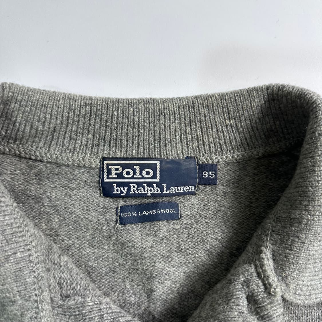 폴로 랄프로렌 그레이 울 카라 니트  상품이미지5