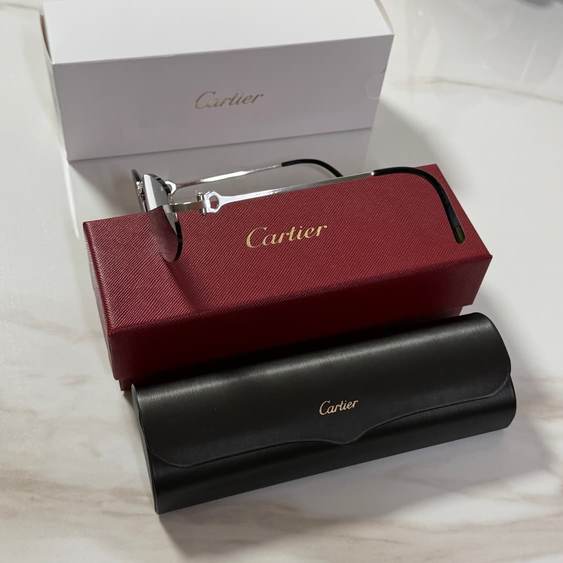 (OS) Cartier 까르띠에 무테 말발굽 무테  은장 선글라스 안경 상품이미지4