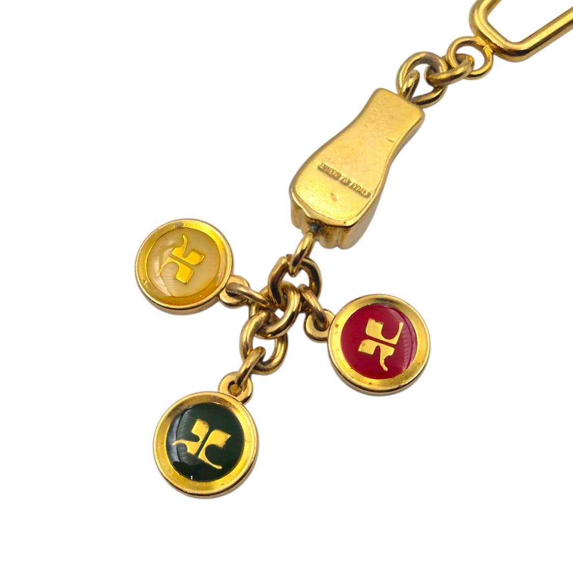 90s 꾸레쥬 핸드 로고 클로버 레이어드 키링 상품이미지4